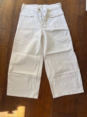 Everlane White High-Rise Wide Leg Jeans
